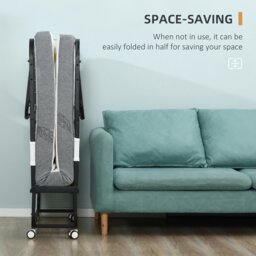 Rackhams Folding Bed with 10cm Mattress, Portable Foldable Guest Bed with Wheels - thumbnail 4