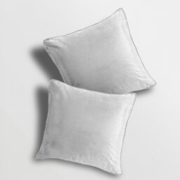 Rackhams Matte Velvet Soft Plain Scatter Cushion - 43cm x 43cm - White