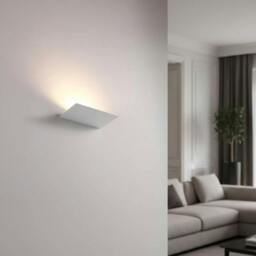 Rackhams 12 Watt LED White Indoor Uplight Wall Light - thumbnail 1