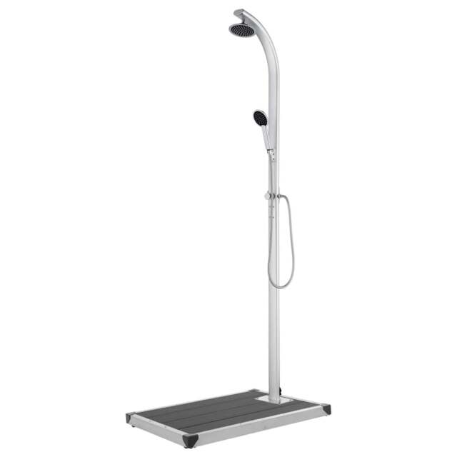 Rackhams Garden Shower with Grey Base 220 cm Aluminium
