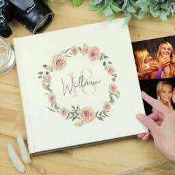 Rackhams Personalised Floral Wreath Photo Album - H22.5 x W22.5 x D3cm, 0.94kg - thumbnail 2