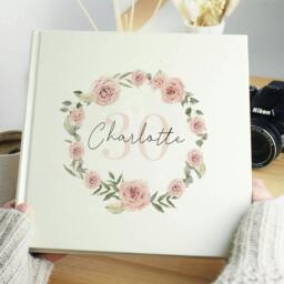 Rackhams Personalised Floral Wreath Photo Album - H22.5 x W22.5 x D3cm, 0.94kg - thumbnail 5