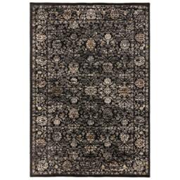 Rackhams Sovereign Black Vintage Floral Rug - 200x290cm - thumbnail 1