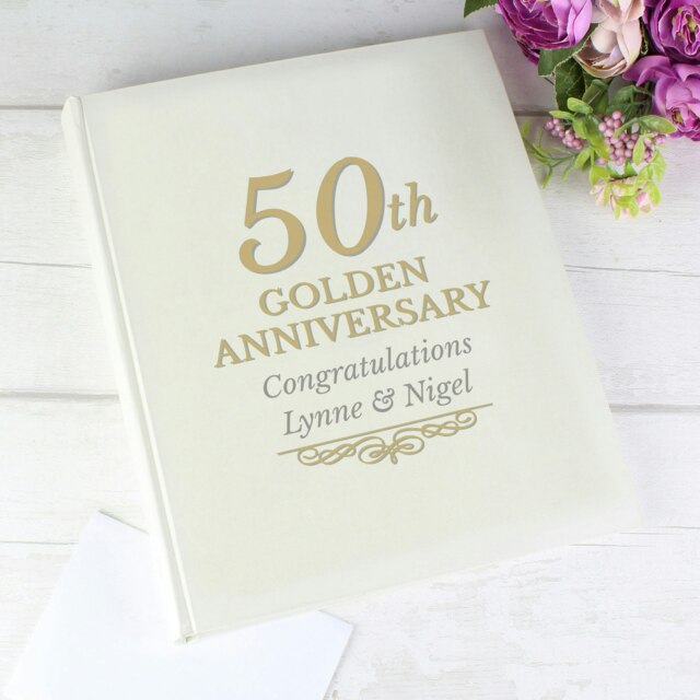 Rackhams Personalised 50th Golden Anniversary Traditional Photo Album - image 1