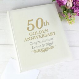 Rackhams Personalised 50th Golden Anniversary Traditional Photo Album