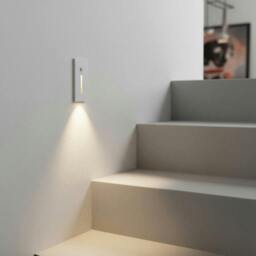 Rackhams 3 Watt White Recessed Interior Motion Sensor Step Light