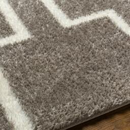 Rackhams Cloudy Shag-Modern Grey Ivory Soft Plush Pile Rug - 160 x 213 cm - thumbnail 3