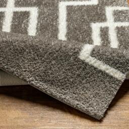 Rackhams Cloudy Shag-Modern Grey Ivory Soft Plush Pile Rug - 160 x 213 cm - thumbnail 4
