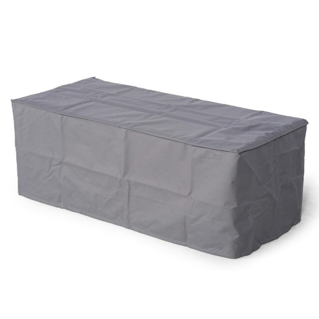 Rackhams Rectangle Rattan Garden Coffee Table Cover - 1 - Grey - image 1