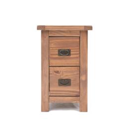 Rackhams Padua 2 Drawer Petite Bedside Table - Light Brown - thumbnail 2