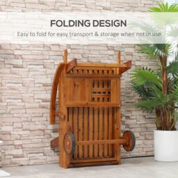 Rackhams Wood Sun Bed Lounger Chaise  Back Footrest Patio Furniture w/ Wheels - thumbnail 3