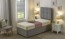 Rackhams Double-Sided Open Coil Spring Mattress - 17cm Deep Easy-Clean - Gold - 1 - 2ft6 Shorty Small Single Mattress (75cm x 175cm)
