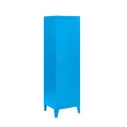 Rackhams Metal 2 Shelve Locker Cabinet, 1 Door Storage Cupboard for Home or Office - Orange - Steel - 38.5cm(d)38.5cm(h)137cm(w) - thumbnail 2