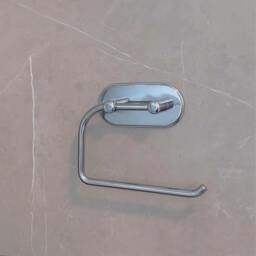 Rackhams Polished Chrome Toilet Roll Holder Self Adhesive Bathroom Wall Mounted - thumbnail 3