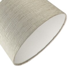 Rackhams Silver Grey Jacquard Cotton Drum Lamp Shade for Lamp Base or Pendant - thumbnail 3