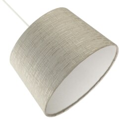 Rackhams Silver Grey Jacquard Cotton Drum Lamp Shade for Lamp Base or Pendant - thumbnail 5