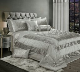 Rackhams Vera Foil Printed Quilted Bedspread - Cream - Double - thumbnail 2