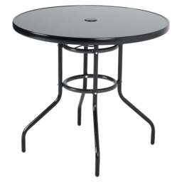 Rackhams 4 Seater Outdoor Round Table Garden Tempered Glass Table and Rattan Chairs - Dia 105 x H 70.5cm - with 4 Chairs - thumbnail 5