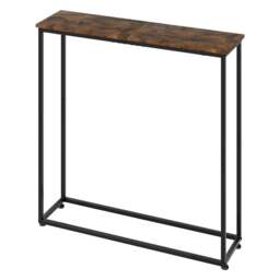 Rackhams Narrow Console Table Slim Entryway Hallway Sofa Table Display Shelf Wood Steel - SlimBar