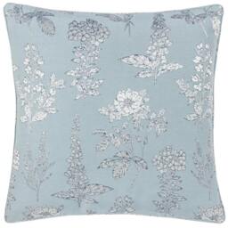 Rackhams Sophia New Floral Jacquard Cushion Cover - Blue - 50cm x 50cm - Blue - 100% Polyester - thumbnail 1