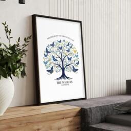 Rackhams Print For Living Room - Set of 1 Botanical Wall art Prints - A3 11.69 x 16.54 in / 29.7 x 42 cm - Satin Photo paper 280 gsm - Oak Frame - thumbnail 2