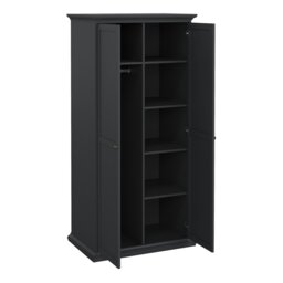 Rackhams Paris Wardrobe with 2 Doors in Matt Grey - Grey - Malemine - 1 - thumbnail 5