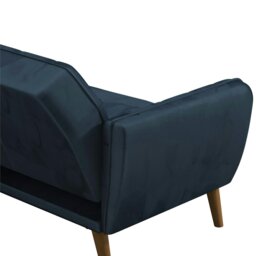 Rackhams Tallulah Sofa Bed with Memory Foam in Velvet Blue - Blue - thumbnail 3