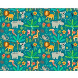 Rackhams Jungle Animals Wall Mural - Large - W350cm x H280cm - thumbnail 2