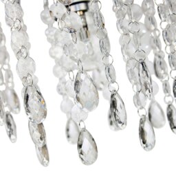 Rackhams Contemporary Waterfall Pendant Shade with Transparent Acrylic Droplets and Beads - thumbnail 4