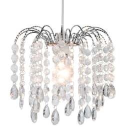 Rackhams Contemporary Waterfall Pendant Shade with Transparent Acrylic Droplets and Beads - thumbnail 2
