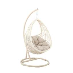 Rackhams Dominic Rattan Garden Hanging Egg Chair with Stand, Indoor/ Outdoor Use - thumbnail 4