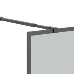 Rackhams Walk-in Shower Screen 140x195 cm Dark Tempered Glass - thumbnail 6