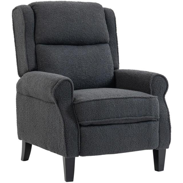 Rackhams 132° Recliner Armchair, with Extended Footrest - Dark Grey