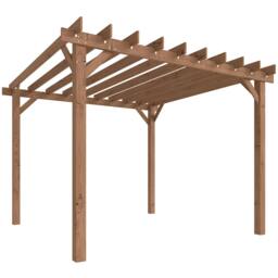 Rackhams Wooden Pergola Gazebo Grape Trellis - 3 x 3 m - thumbnail 2