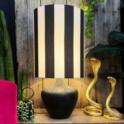Rackhams Beetlejuice Black and White Stripe Tube Lampshades - 35cm diameter x 43cm Height (14″ x 17″) - thumbnail 1