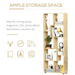 Rackhams Multipurpose 8-Grid Bookshelf Decorative Shelf, Bathroom, Kitchen - thumbnail 5