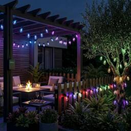 Rackhams Solar RGB Meteor Show String Lights for festive season, 10 Meters 10 Lamps, IP44 - thumbnail 2