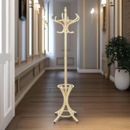 Rackhams Wooden Coat Stand With 12 Hooks Oak