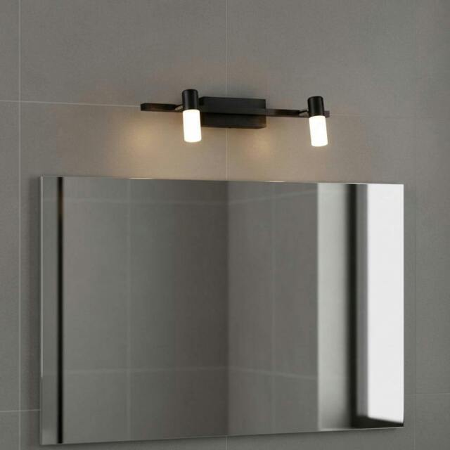 Rackhams 6 Watt Black Wall Light For Above Mirror - image 1