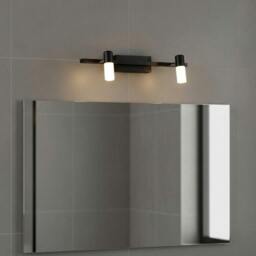 Rackhams 6 Watt Black Wall Light For Above Mirror - thumbnail 1