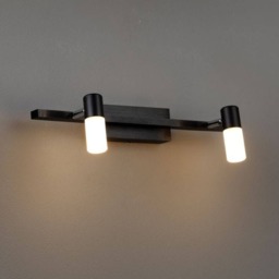Rackhams 6 Watt Black Wall Light For Above Mirror - thumbnail 2