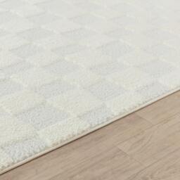 Rackhams Freud-Modern Off-White Ivory High Pile Checkered Rug - 200 x 275 cm - thumbnail 3