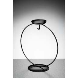 Rackhams Black Circular Display Stand with Tea Light Holder – For Glass Ornaments
