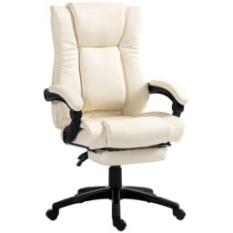 Rackhams Executive Home Office Chair High Back Recliner, with Foot Rest, Grey - Grey - thumbnail 6