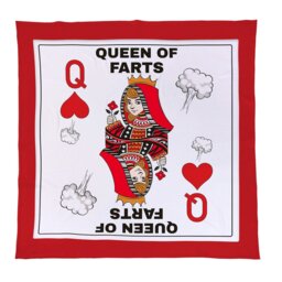 Rackhams Queen of Farts Playing Card Design - Luxury Fleece Blanket 150cm X 150cm - thumbnail 5