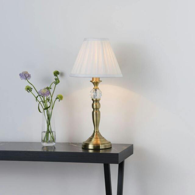 Rackhams Edwina Antique Brass Touch Table Lamp - image 1