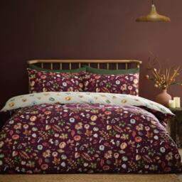Rackhams Autumn Pumpkins Plum Duvet Cover Set - Single - thumbnail 1