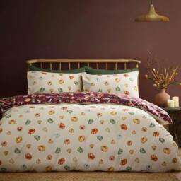 Rackhams Autumn Pumpkins Plum Duvet Cover Set - Single - thumbnail 4