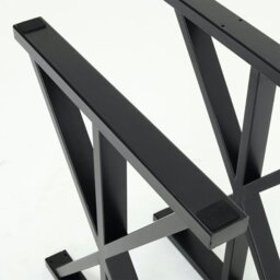 Rackhams 2 Pieces Black Metal Table Legs Heavy Duty Industrial Table Legs - thumbnail 4