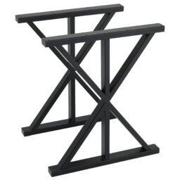 Rackhams 2 Pieces Black Metal Table Legs Heavy Duty Industrial Table Legs - thumbnail 3